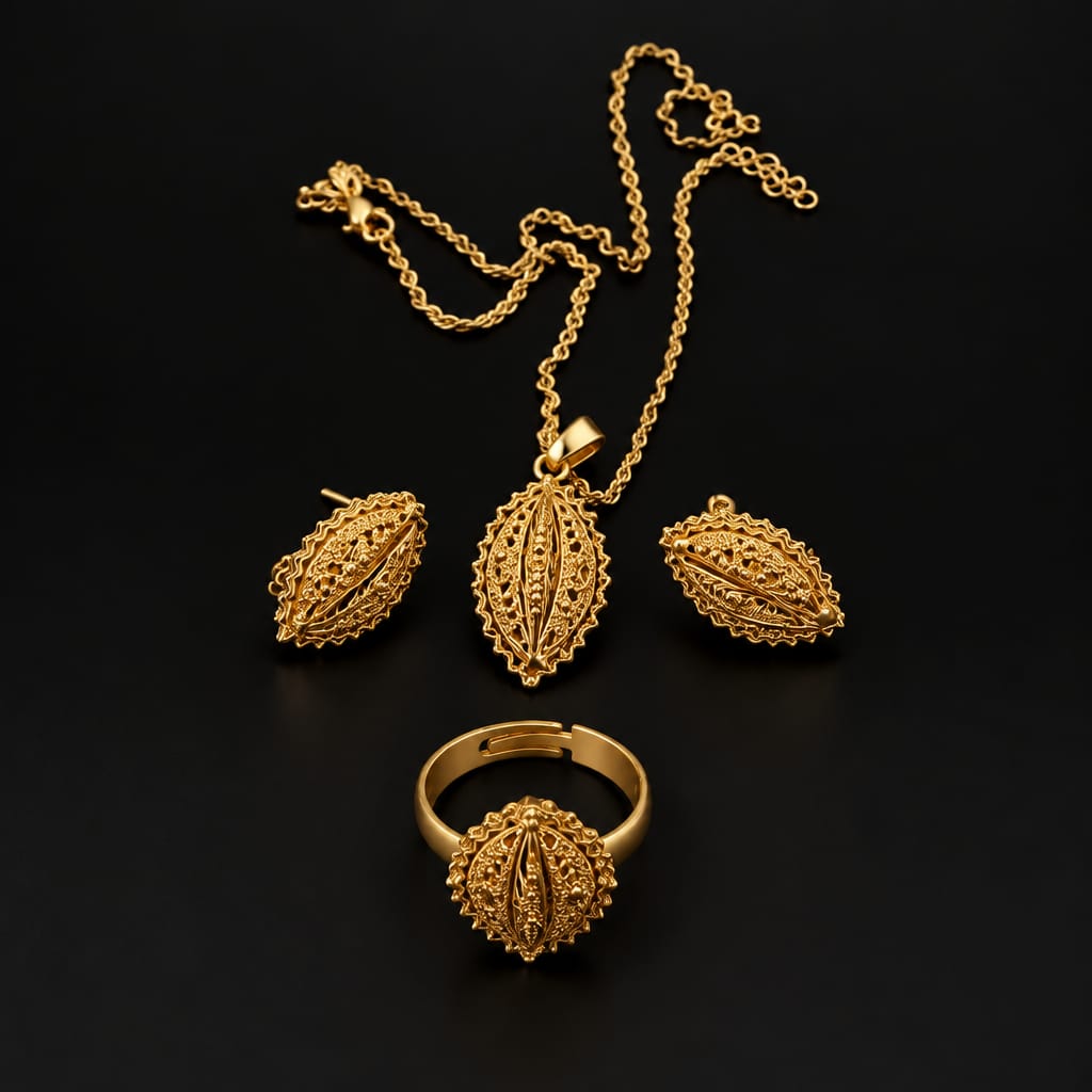 Vergoldetem Schmuck-Set