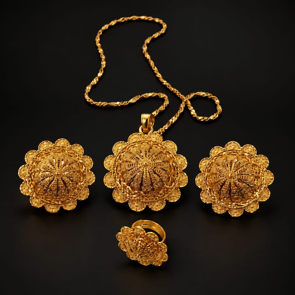 Vergoldetem Schmuck-Set