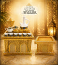 Coffee Board No. 2 Gold-colored (Serving and Decoration Set with Cups)