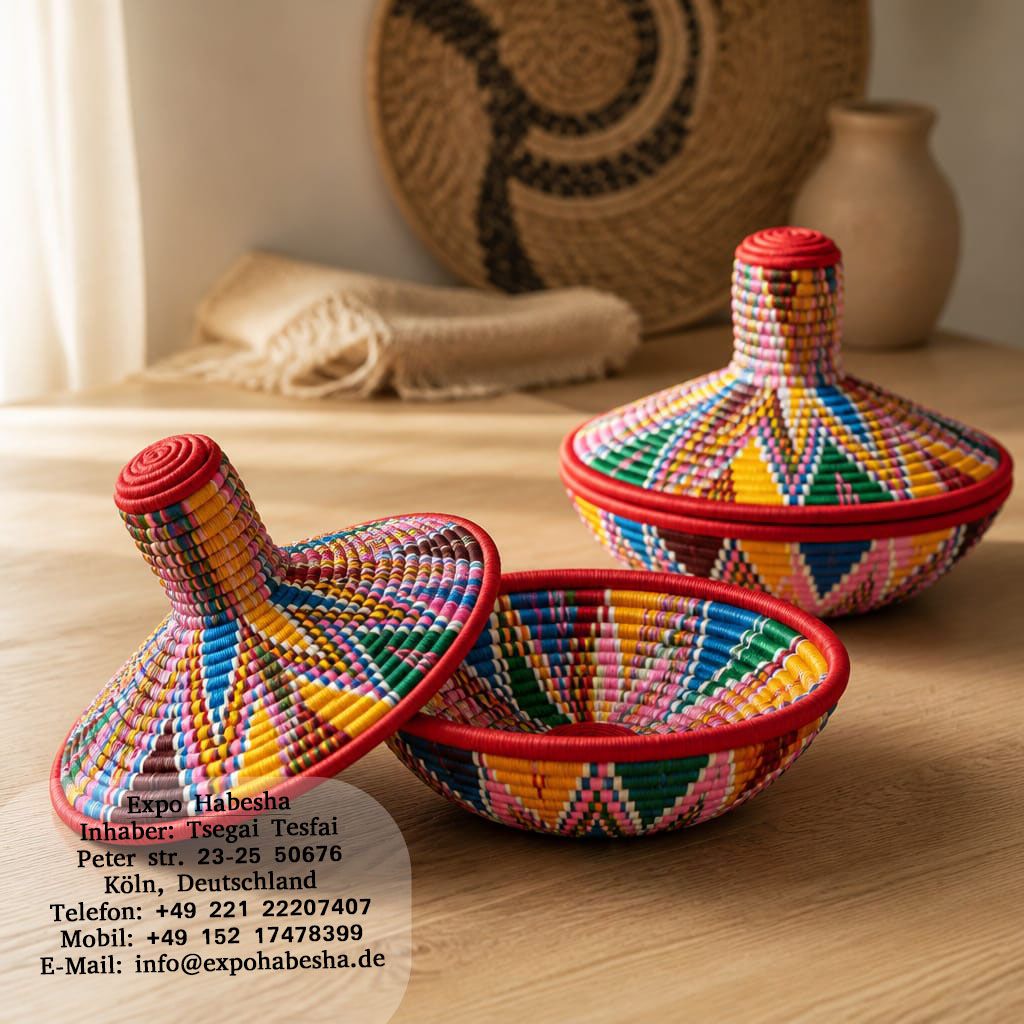 Agelgil Fetli Körbchen-Set bunt mit Deckel, 3-teilig