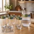 Wasserkanne mit Gläser-Set, Habesha-Muster